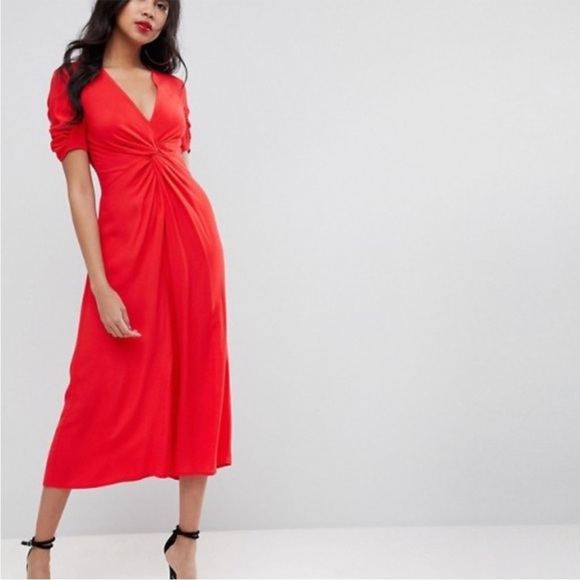 ASOS Red Culotte Jumpsuit - Picture 1 of 7